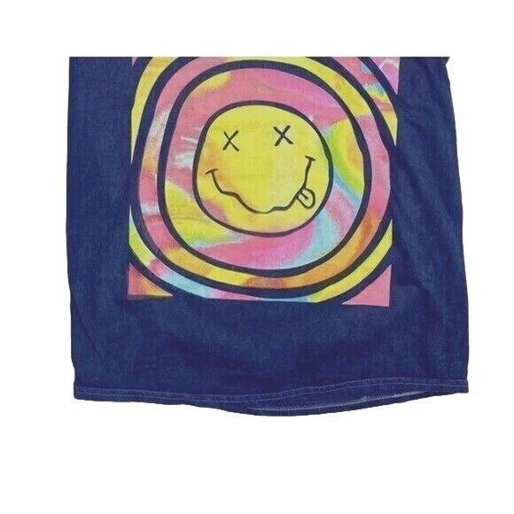 Nirvana Vintage Style Smile Back Short Sleeve Unisex T Shirt Crew Neck M Blue - Picture 4 of 12